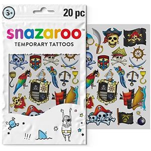 Snazaroo - Tatoeageset - Piraten - 20 Kindertatoeages met Piratenmotieven