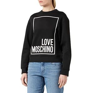 Love Moschino Dames slim fit long-Sleeved sweatshirt, zwart, 46, zwart, 46