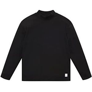 TOM TAILOR Jongens Oversized shirt met lange mouwen en opstaande kraag 1033817, 29999 - Black, 176