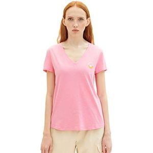 TOM TAILOR Denim Dames 1037789 T-shirt, 31685-Fresh Pink, XL, 31685 - Fresh Pink, XL