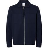 Selected - Jackie - Gebreid Heren Sweatvest - Normaal - Flatback Piqué