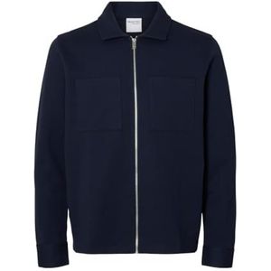 Selected - Jackie - Gebreid Heren Sweatvest - Normaal - Flatback Piqué