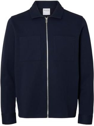 Selected - Jackie - Gebreid Heren Sweatvest - Normaal - Flatback Piqué