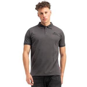 Lonsdale Lambston poloshirt voor heren, antraciet/zwart, M