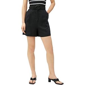 Koton Dames Belted Pocket Detail Linen Blended Shorts, zwart (999), 38