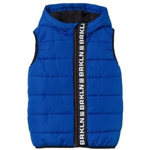 NAME IT Jongens NKMMYLANE Vest Band W. Hood gewatteerde vest, Nautical Blue, 122, blauw (nautical blue), 122 cm