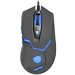 Fury Hunter 2.0 USB-gaming-muis, 6400 DPI, 6 toetsen, optisch, achtergrondverlichting, licht, met software, zwart