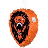 Boland 61876 - Pinata brullende leeuw, 34 x 28 x 10 cm, karton, slag-piñata, verjaardag, themafeest, decoratie, EM, WM, fanartikel