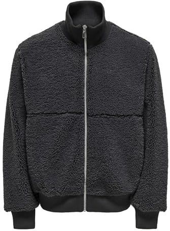 ONLY & SONS Heren Onsray Sherpa Jacket OTW, Phantom, L, Phantom, L