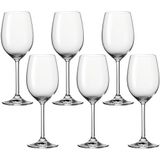 Leonardo Daily witte wijnglazen, kelk met steel, vaatwasmachinebestendige wijnglazen, set van 6, 370 ml, 063315