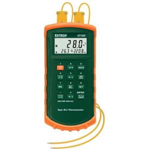 Extech 421502 Thermometer van de Type J/K Dubbele Ingang met Alarm