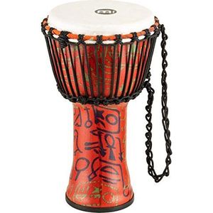 Meinl Percussion PADJ1-S-F Afrikaanse djembe met plastic deksel, Travel Series, Rope Tuned, 20,32 cm (8 inch) diameter (Small), pharao's script