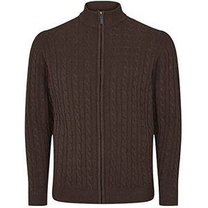 North 56-4/North 56Denim Herencardigan Sweater, donkerbruin, 3XL