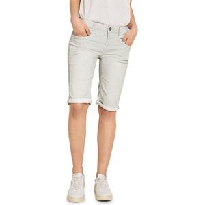 STREET ONE Dames Jeans Bermuda, Zandstreep Washed, 29W