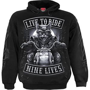 Spiral - Nine Lives - Hoody Zwart, Zwart, S