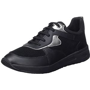 Geox D Bulmya Sneakers voor dames, zwart, 39 EU