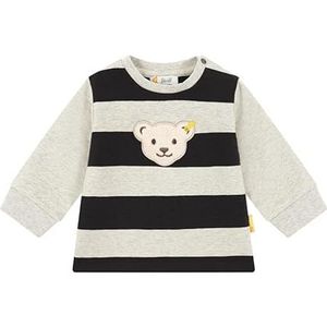 Steiff Sweatshirt voor baby's, jongens, gestreept, zwart (obsidiaan), 62 cm
