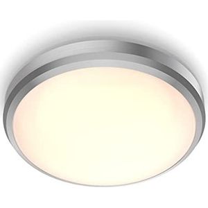 Philips Balance LED-plafondlamp - Nikkel - Warmwit licht - 17 W - Spatwaterdicht - Geïntegreerde LED-lamp - Energiezuinig