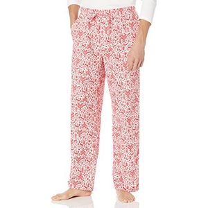 Amazon Essentials Men's Flanellen pyjamabroek (verkrijgbaar in grote en lange maten), Wit Bos, L