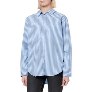 REL Classic POPLIN STRIPED SHIRT, sailor blue, 34