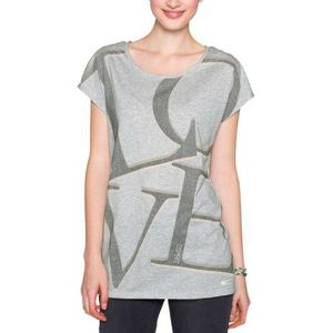 ESPRIT Dames T-Shirt, grijs (Silver Grey Melange 041), 40