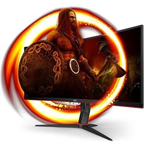 AOC CU34G2X/BK Gaming CU34G2X 86 cm (34 inch) gebogen monitor (QHD, HDMI, DisplayPort, Free-Sync, 1 ms responstijd, 144 Hz, 3440x1440) zwart/rood