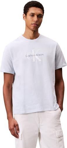Calvin Klein - SS Hero Monologo TEE - T-shirt - Lichtblauw - Katoen