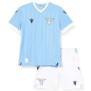 Macron Unisex Kids Merchandising ufficiale Home Set ss Lazio 2021/22, blauw, JXXS