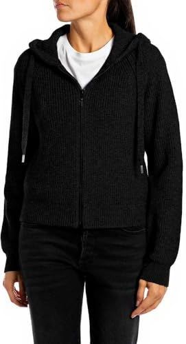 Replay - Cardigan Zippé - Zwart - Vesten