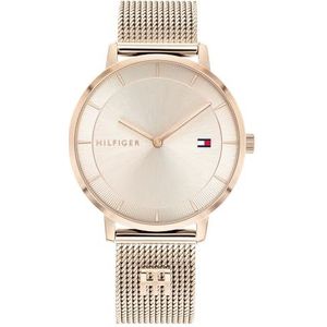 Tommy Hilfiger Analogue Quartz Watch voor dames met roestvrijstalen mesh-armband
