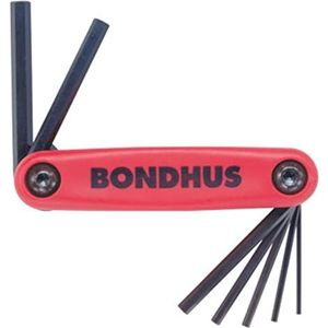 Bondhus 12592 Gorillagrip Hex Tip Fold Up Tool met ProGuard Finish, 7 Stuk