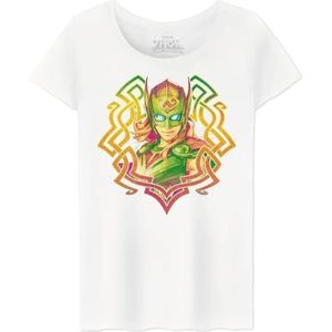 Marvel WOTLATMTS002 T-shirt voor dames, wit, L, Wit, L