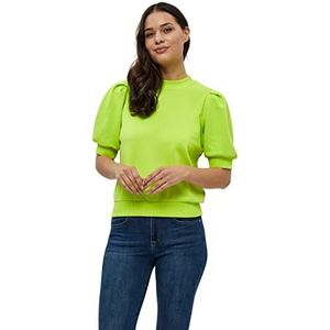 Minus Mika Crew Neck Puff Half Sleeve Sweat | Groene Sweatshirts voor Dames UK | Lente Trui voor Dames | Maat XS