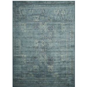 Safavieh Vintage geïnspireerd tapijt, VTG127, geweven zachte viscose-vezel, turkoois blauw/meerkleurig, 120 x 180 cm