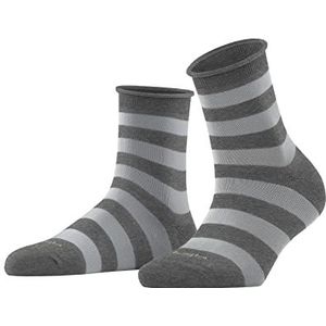 Burlington Dames Korte sokken Aberdeen W SSO Katoen Dun gedessineerd 1 Paar, Grijs (Light Grey Melange 3390), 36-41