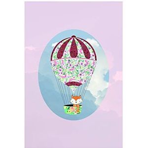 Komar Muurafbeelding | Happy Balloon Rose | Poster, foto, woonkamer, slaapkamer, decoratie, kunstdruk | zonder lijst | P038A-50x70 | grootte: 50 x 70 cm (breedte x hoogte)