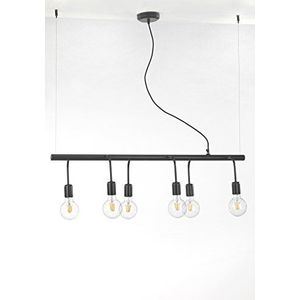 Onli Mantis hanglamp 6 lampen E27, zwart, 100 x H 140 cm