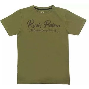 Rusty Pistons Carson T-shirt voor heren van 100% katoen, ronde hals, kaki, M