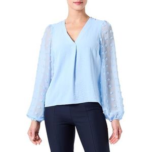 Vila Dames Visilua L/S V-hals top/E blouse met lange mouwen, Kentucky Blue., 36