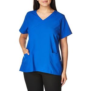 WonderWink 6455AROYAMD W123 Dames Mock Wrap Top, Royal, Standaard-M Maat