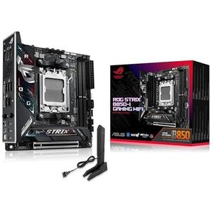 ASUS ROG Strix B850-I Gaming WiFi AMD AM5 B850 Mini-ITX mITX moederbord 10+2+1 fasen, DDR5, 2.5G LAN, WiFi 7, 2X M.2, PCIe® 5.0 x16, USB 20Gbps Type-C®, AI Overklokken, AI Networking II, Aura Sync