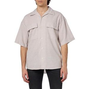 JORSUMMER Linen Resort Shirt SS, Crockery/Detail:melange, XS