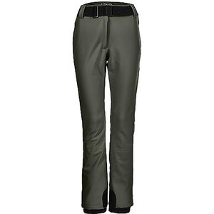 killtec Dames Skibroek/Softshell broek met sneeuwvanger en riem KSW 221 WMN SKI SFTSHLL PNTS, Olive, 44, 37328-000