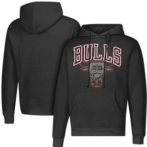 Ultra Game NBA Chicago Bulls Mens Fleece Hoodie Pullover Sweatshirt Primo Metallic, Black, Medium