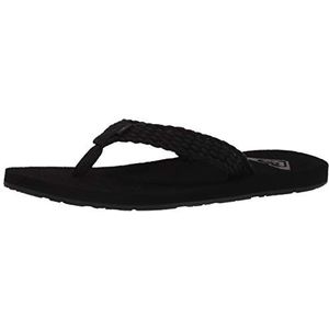 Roxy Porto Rope Flip Flop voor dames, Zwart 20, 38 EU