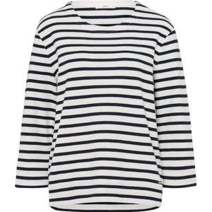 BRAX Dames Style Bonnie Cotton Structure Striped Sweatshirt, orchid, 34