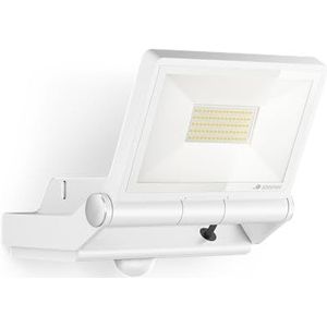 Steinel XLED PRO ONE Max S witte LED spot, 240° bewegingsmelder, aluminium spot, 6116 lm; LED buitenspot met voeding; noodverlichting