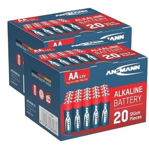 ANSMANN Alkaline batterij Mignon AA / LR06 1,5 V/Longlife alkaline batterij voordeelpakket in een praktische voorraaddoos / 40 stuks