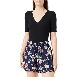 VERO MODA Dames Vmbumpy WVN Noos Shorts, Navy Blazer/Aop: grote bloem, XS