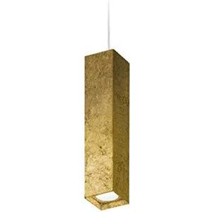 Homemania Hanglamp Two, goud, wit, aluminium, 8 x 8 x 38 cm, 1 x LED, 10 W, 595 lm, 3000 K, 220-240 V
